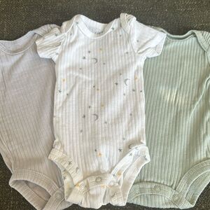 Carter’s set of 3 moon & stars onesies